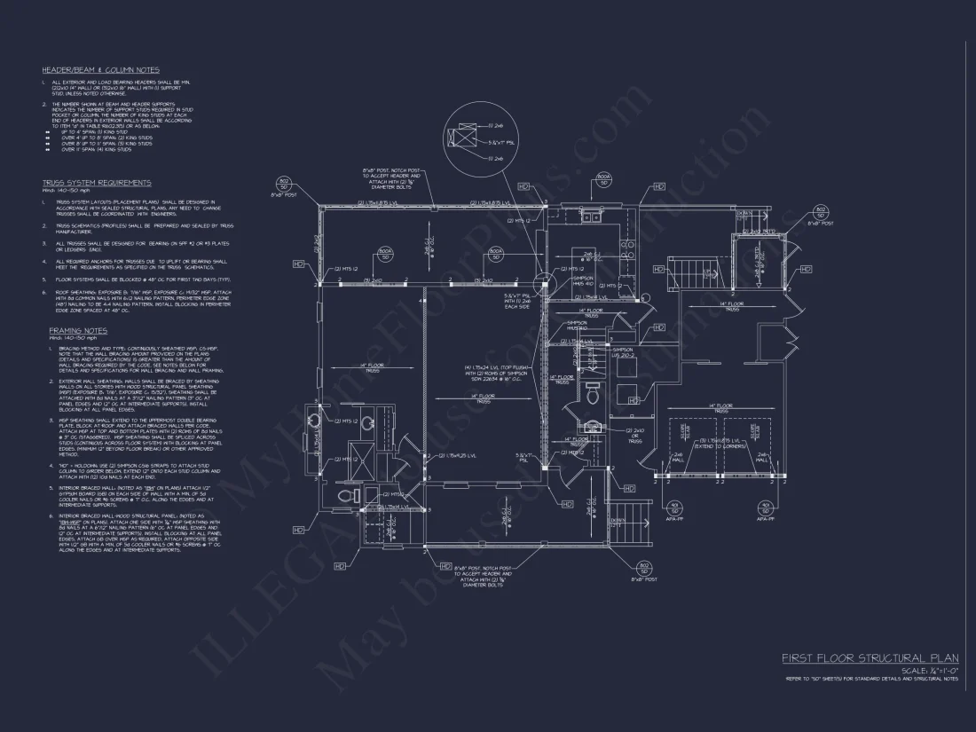 Craftsman-Style house Plan with Open Floor Designs and CAD Blueprints