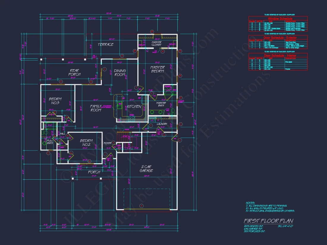 Customizable house Floor Plan with CAD Designs and Blueprint