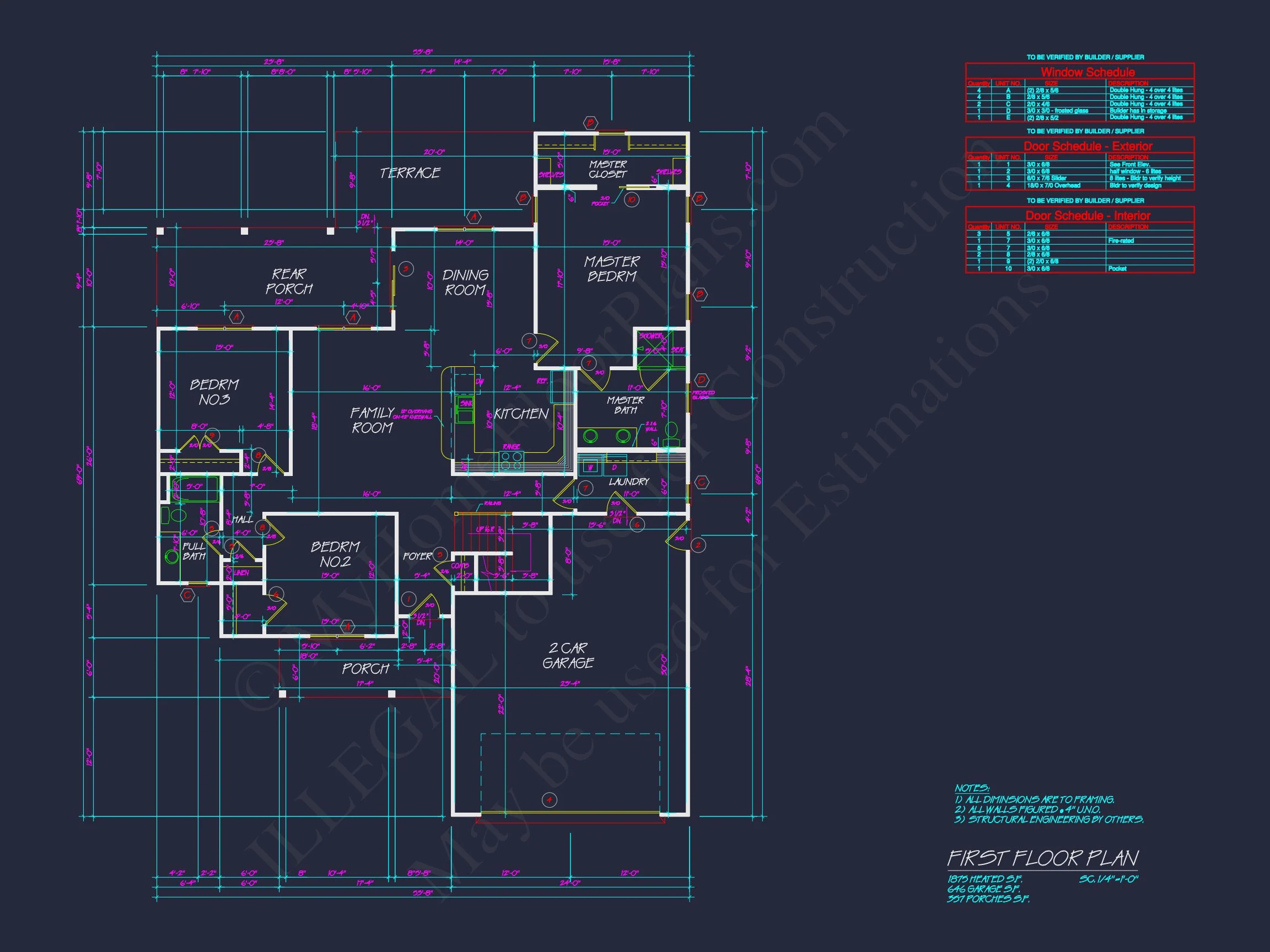 Customizable house Floor Plan with CAD Designs and Blueprint