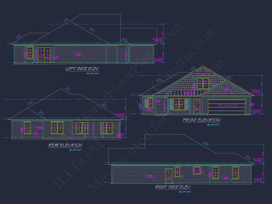 Customizable house Floor Plan with CAD Designs and Blueprint