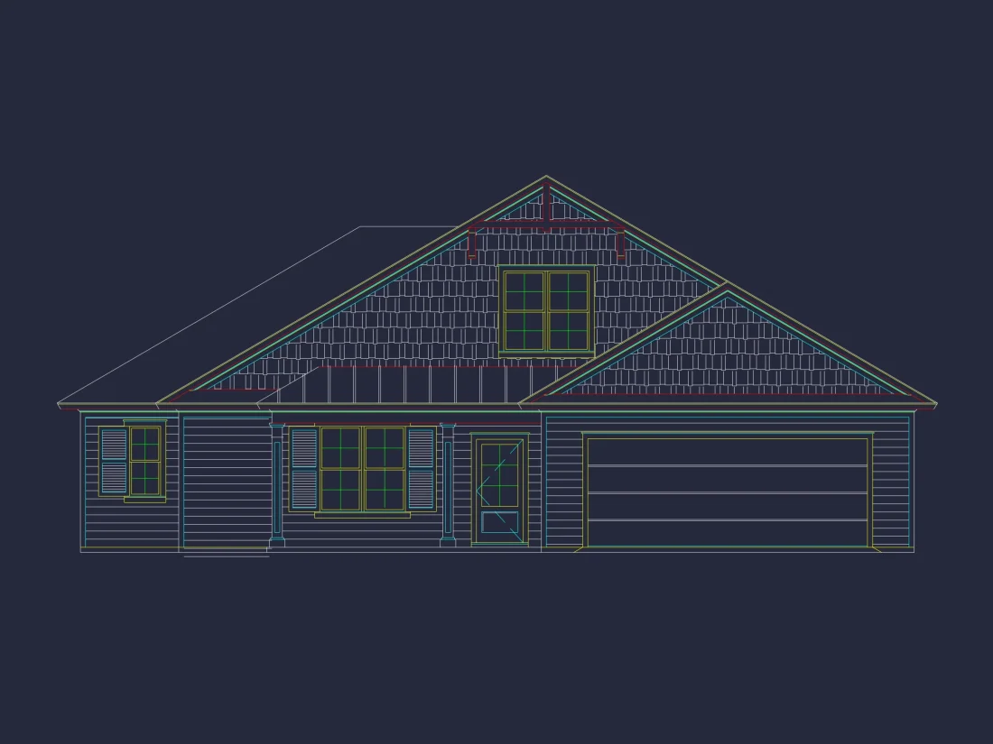 Customizable house Floor Plan with CAD Designs and Blueprint