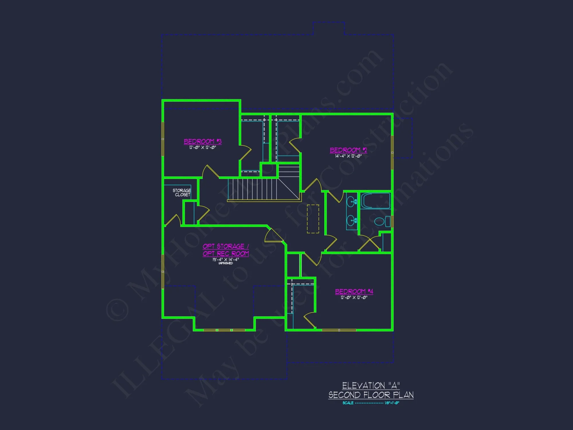 Spacious house Floor Plan with CAD Blueprints and Designs