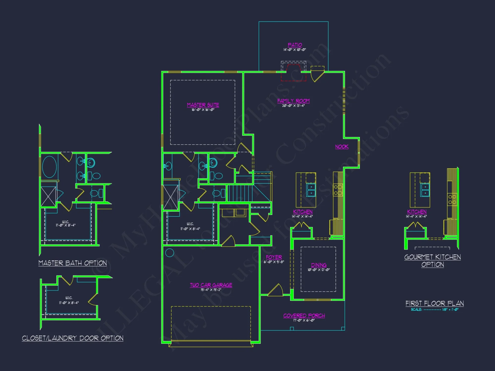 Spacious house Floor Plan with CAD Blueprints and Designs