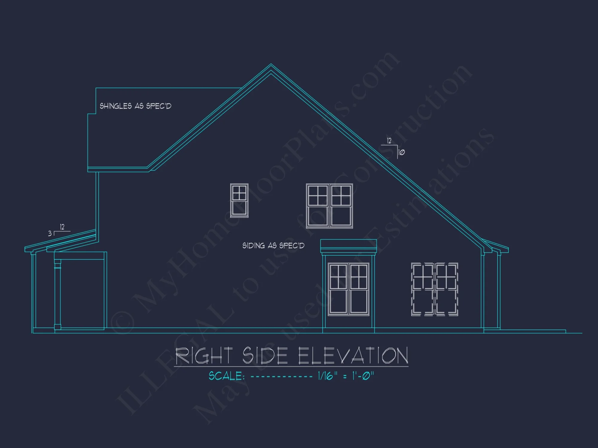 Spacious house Floor Plan with CAD Blueprints and Designs