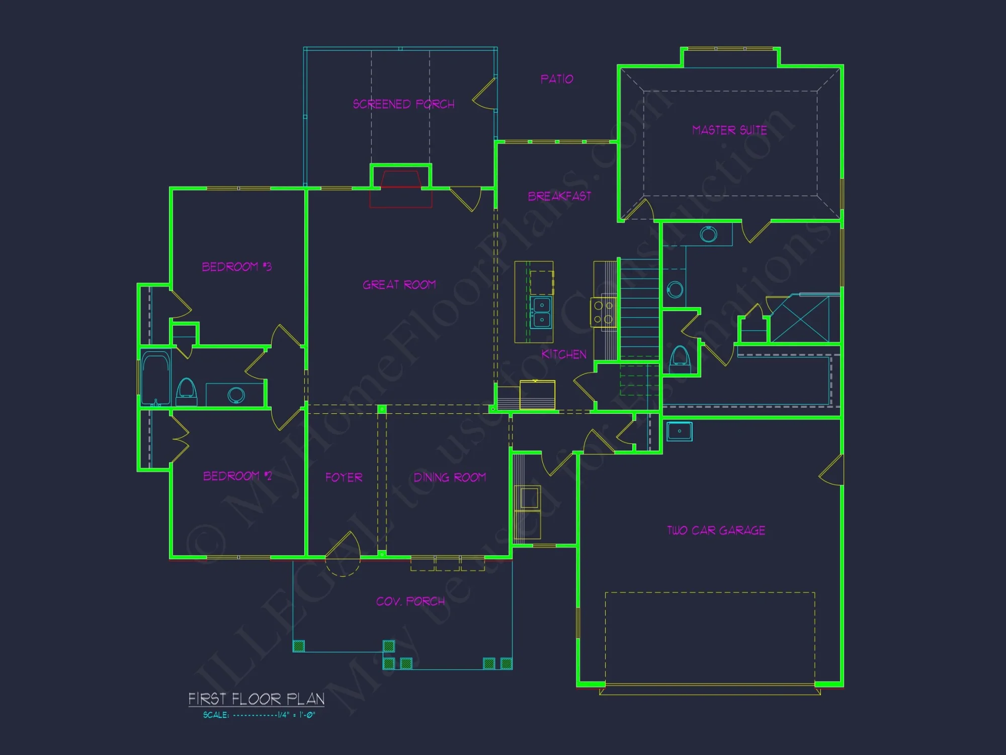 house Plan Blueprint with CAD Architecture and Floor Designs