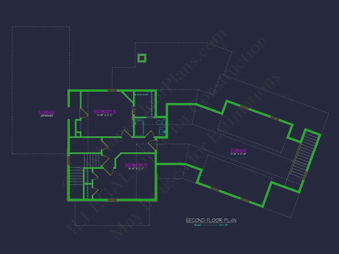 Craftsman house Plan with Angled Garage and Detailed Floor Plans