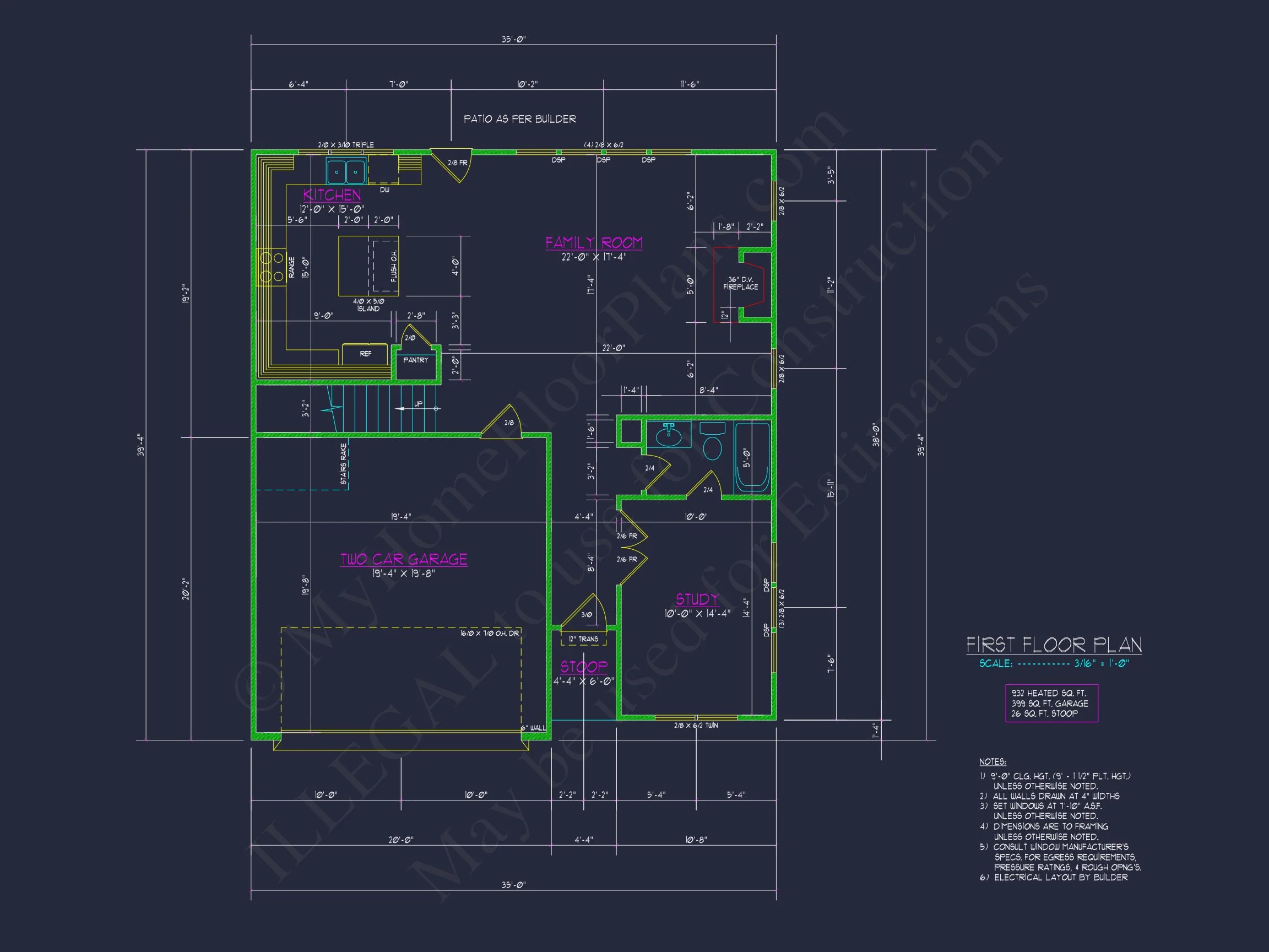Elegant 2-Story house Plan with Spacious CAD Designs