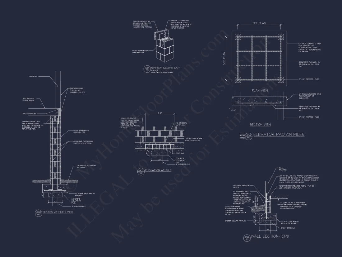Charming Coastal house Plan with CAD-Ready Blueprints