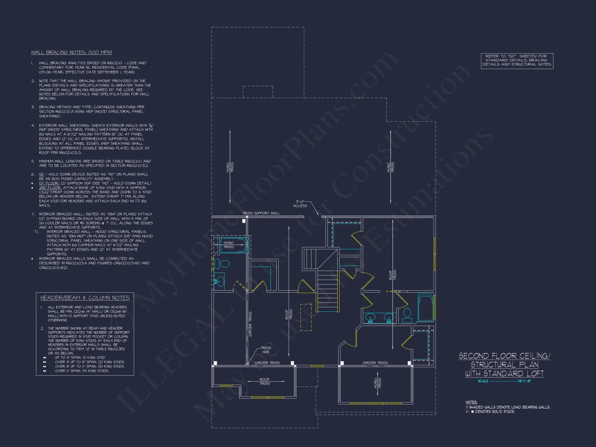 Craftsman house Plan with 2 Floors, Open CAD Designs, and Features