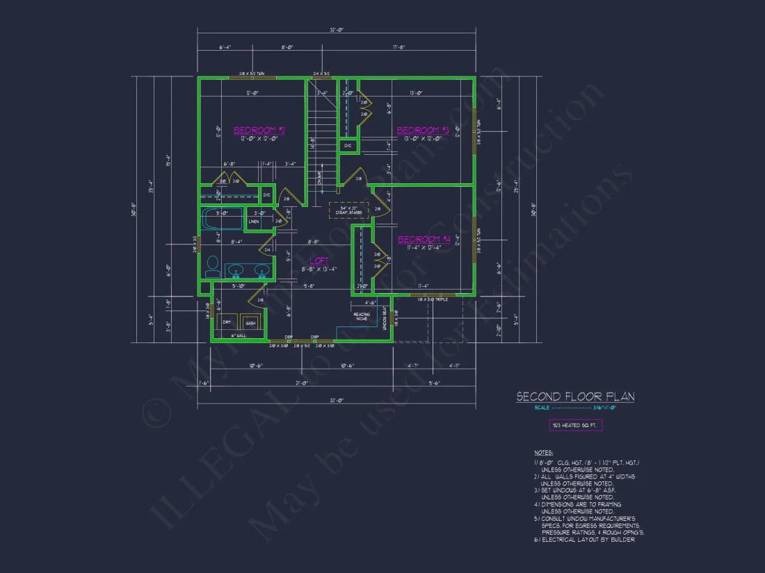 Stylish 4-Bedroom house Plan with CAD Designs and Open Layout