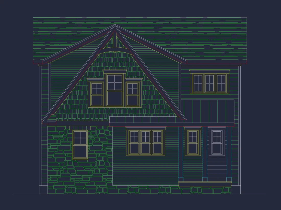 Stylish 4-Bedroom house Plan with CAD Designs and Open Layout