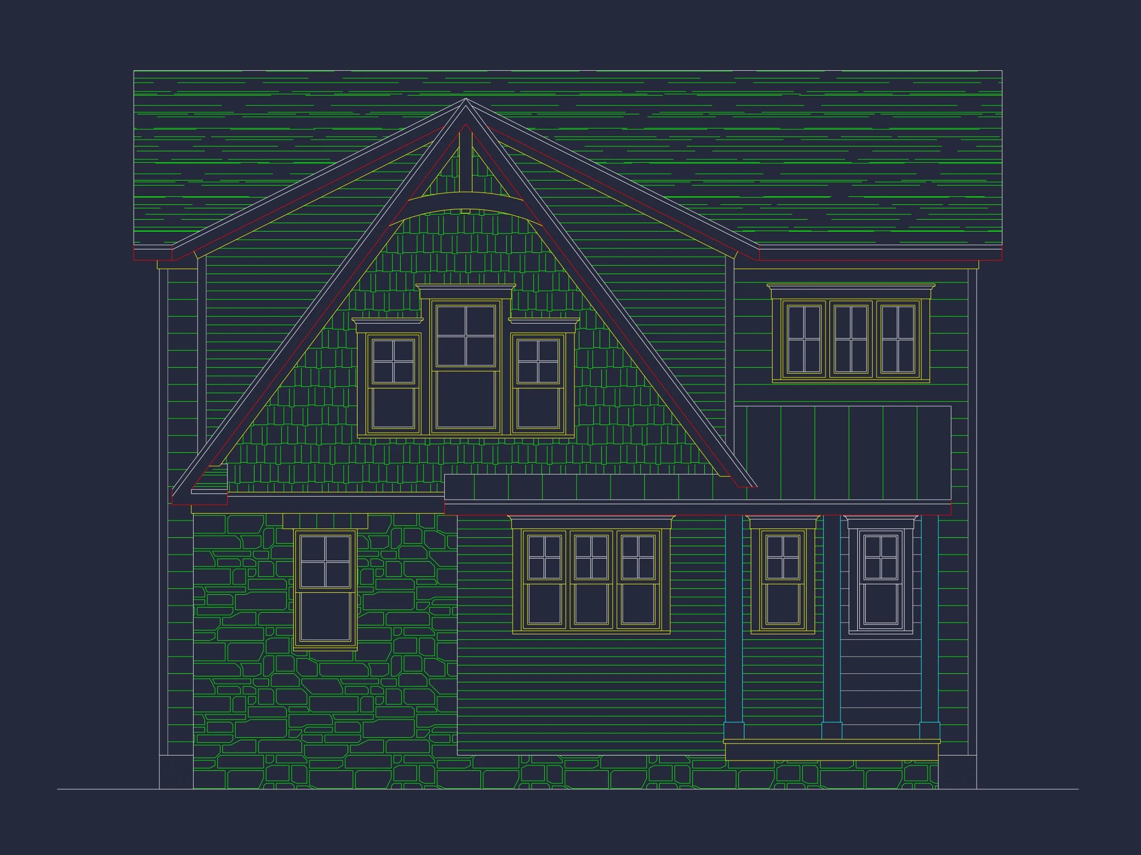 Stylish 4-Bedroom house Plan with CAD Designs and Open Layout