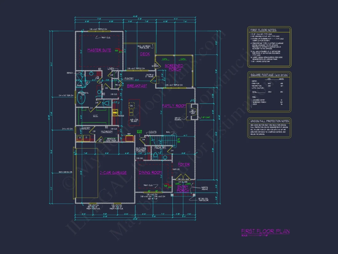 Spacious 2-Story Modern Craftsman house Plan with CAD Design