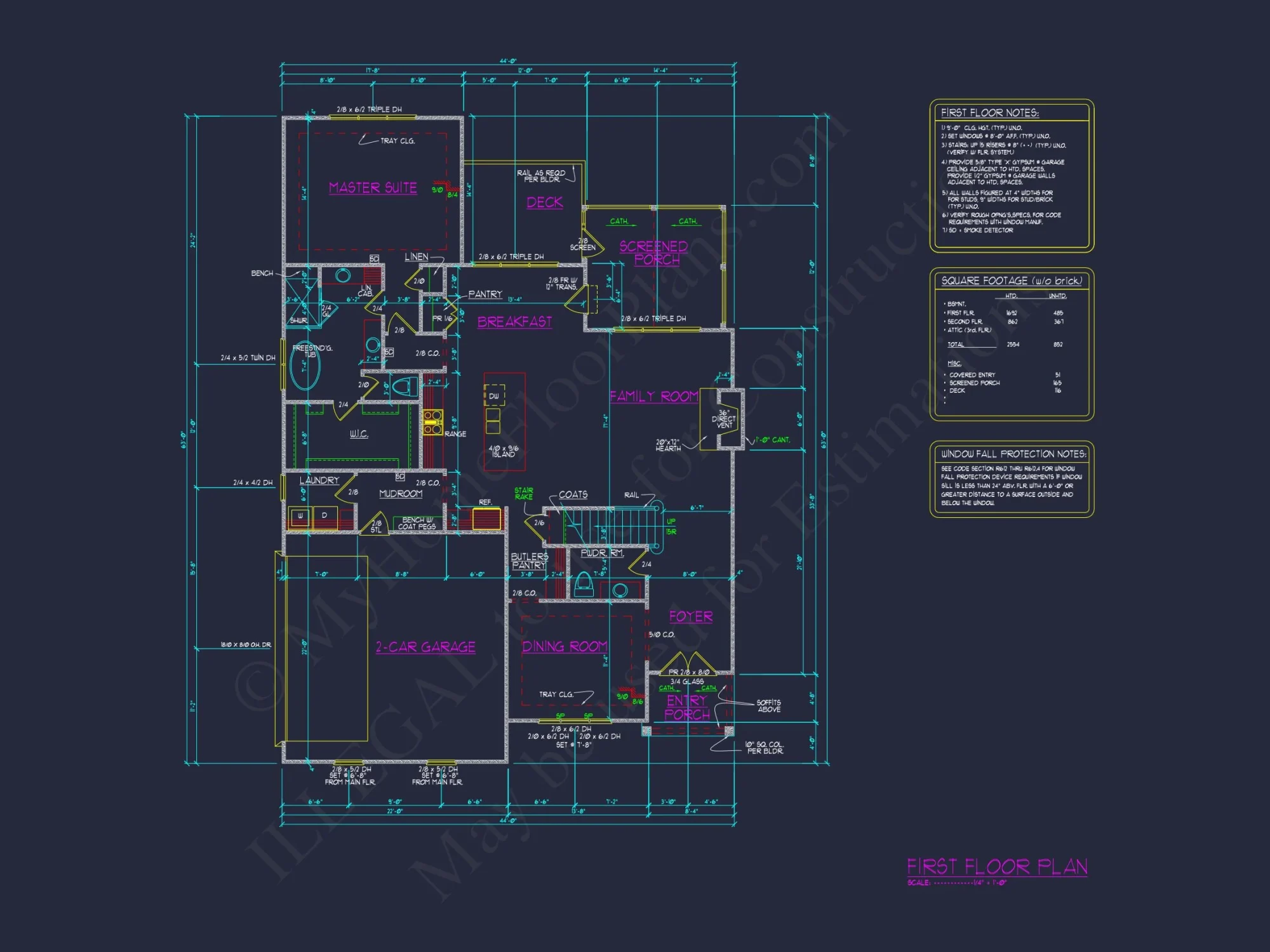Spacious 2-Story Modern Craftsman house Plan with CAD Design