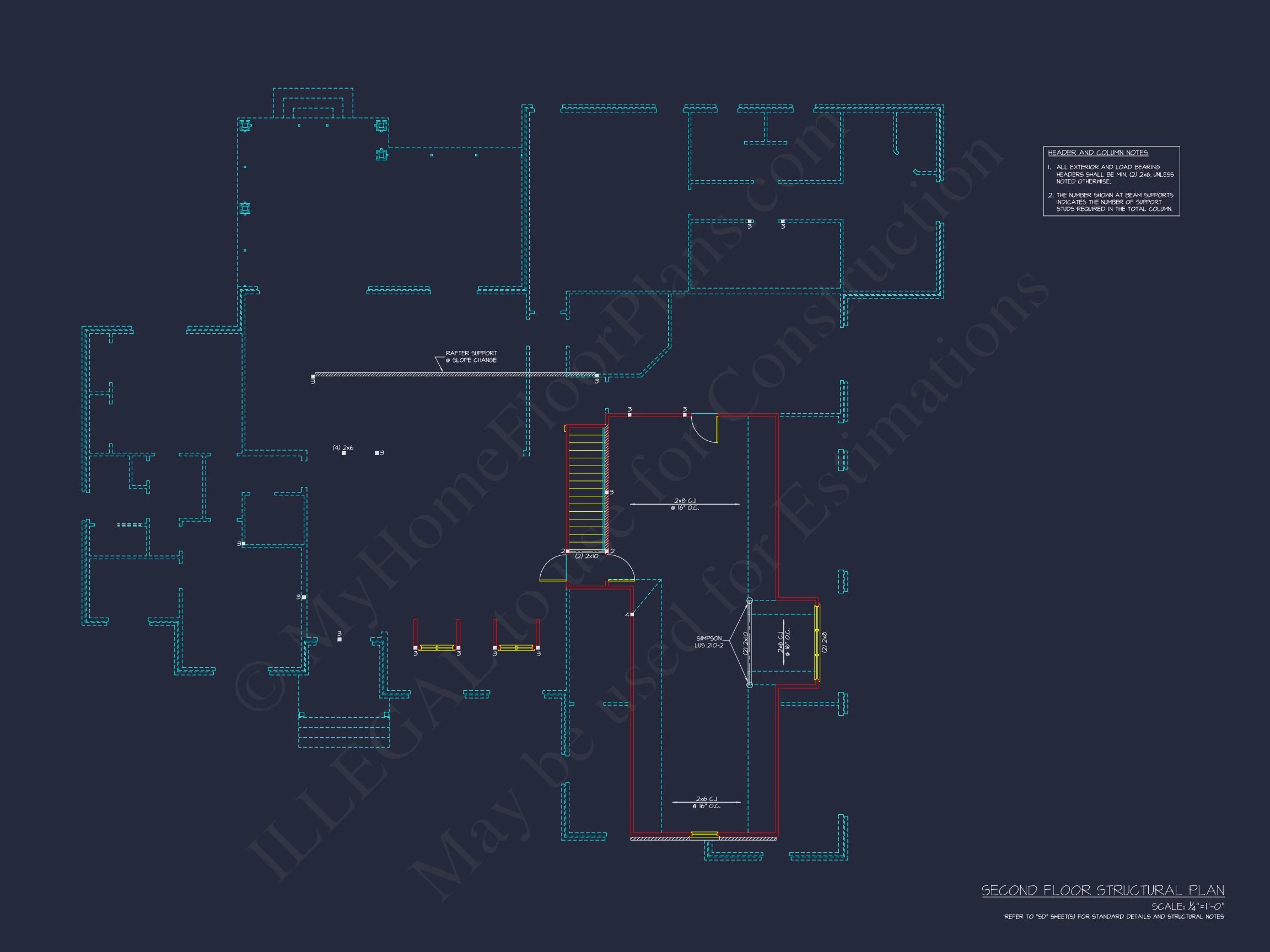 18-1447 HOUSE PLAN - French Country Home Plan - 3-Bed, 2.5-Bath, 2,846 SF 17 Elegant house Plan with Spacious Floor Plan and CAD Blueprint
