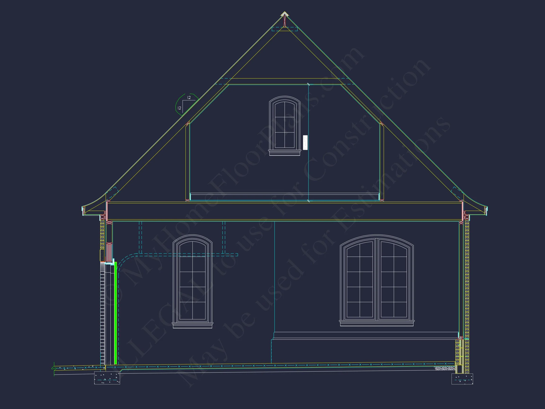 18-1447 HOUSE PLAN - French Country Home Plan - 3-Bed, 2.5-Bath, 2,846 SF 14 Elegant house Plan with Spacious Floor Plan and CAD Blueprint