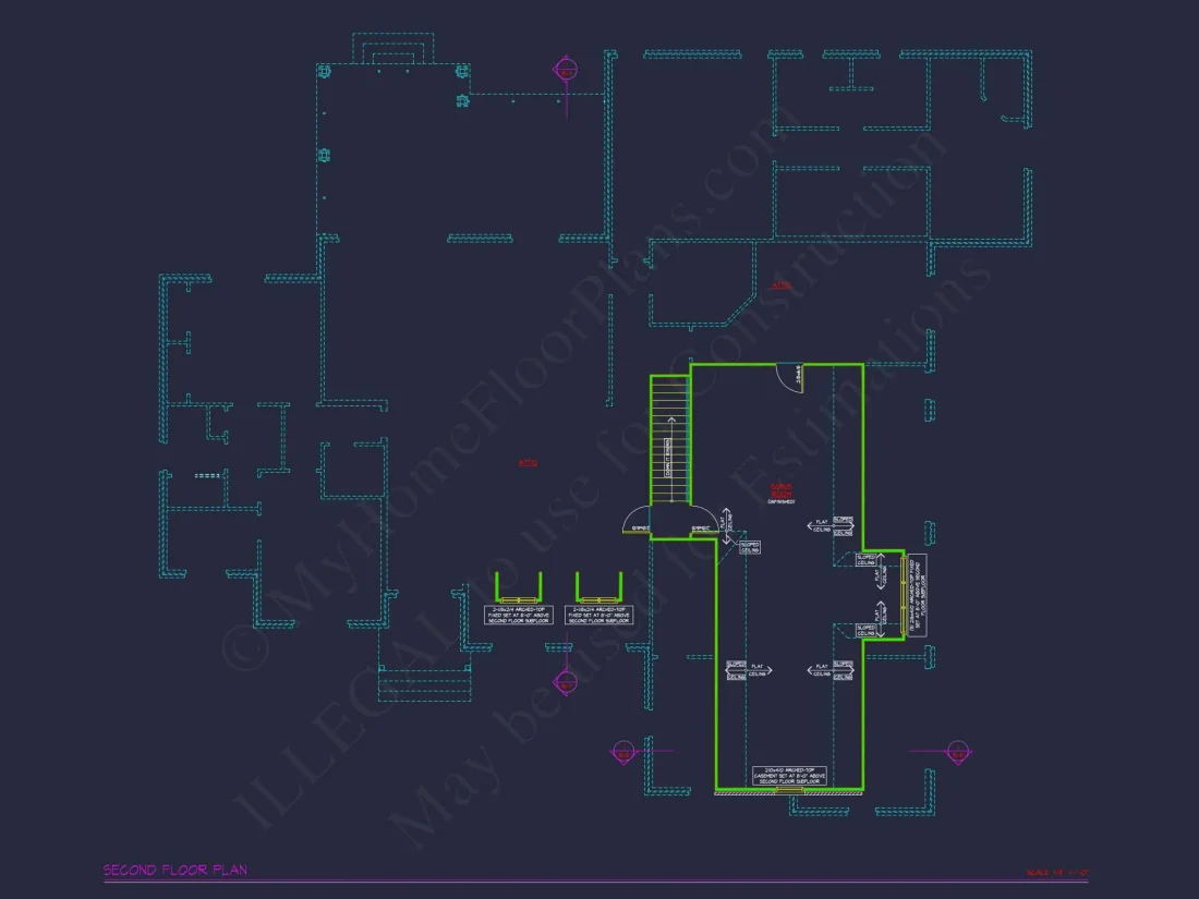Elegant house Plan with Spacious Floor Plan and CAD Blueprint