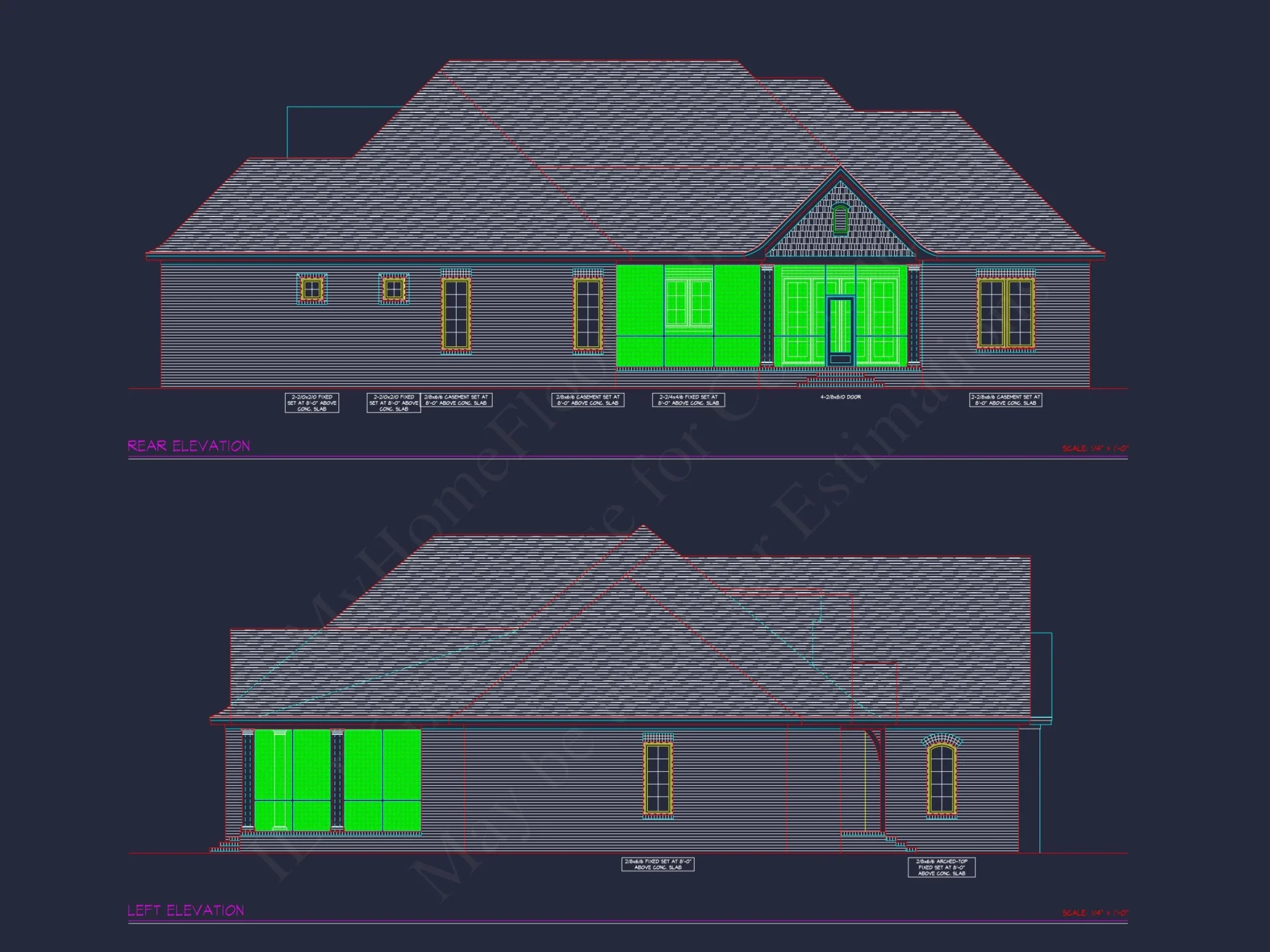 Elegant house Plan with Spacious Floor Plan and CAD Blueprint