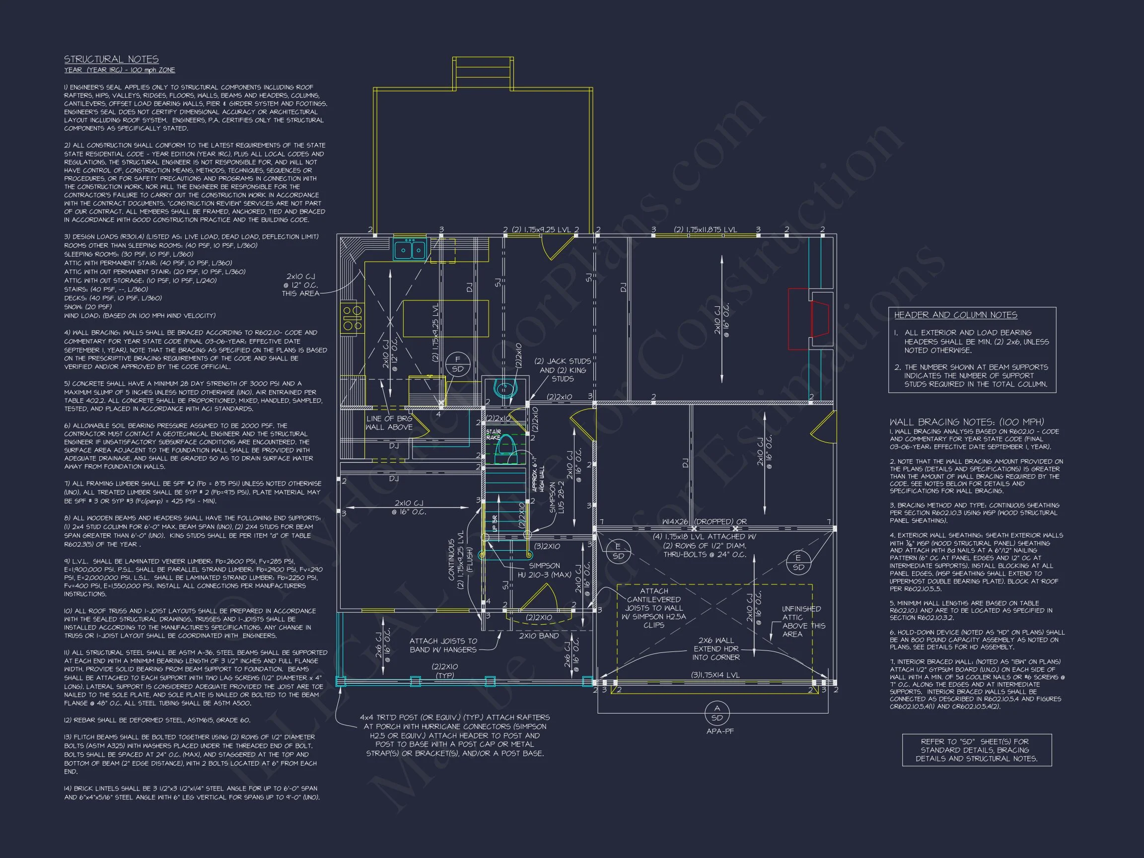 18-1370 HOUSE PLAN - Traditional Colonial Home Plan - 4-Bed, 3-Bath, 2,750 SF 9 2-Story house Design Blueprint with 3-Bedroom Floor Plans