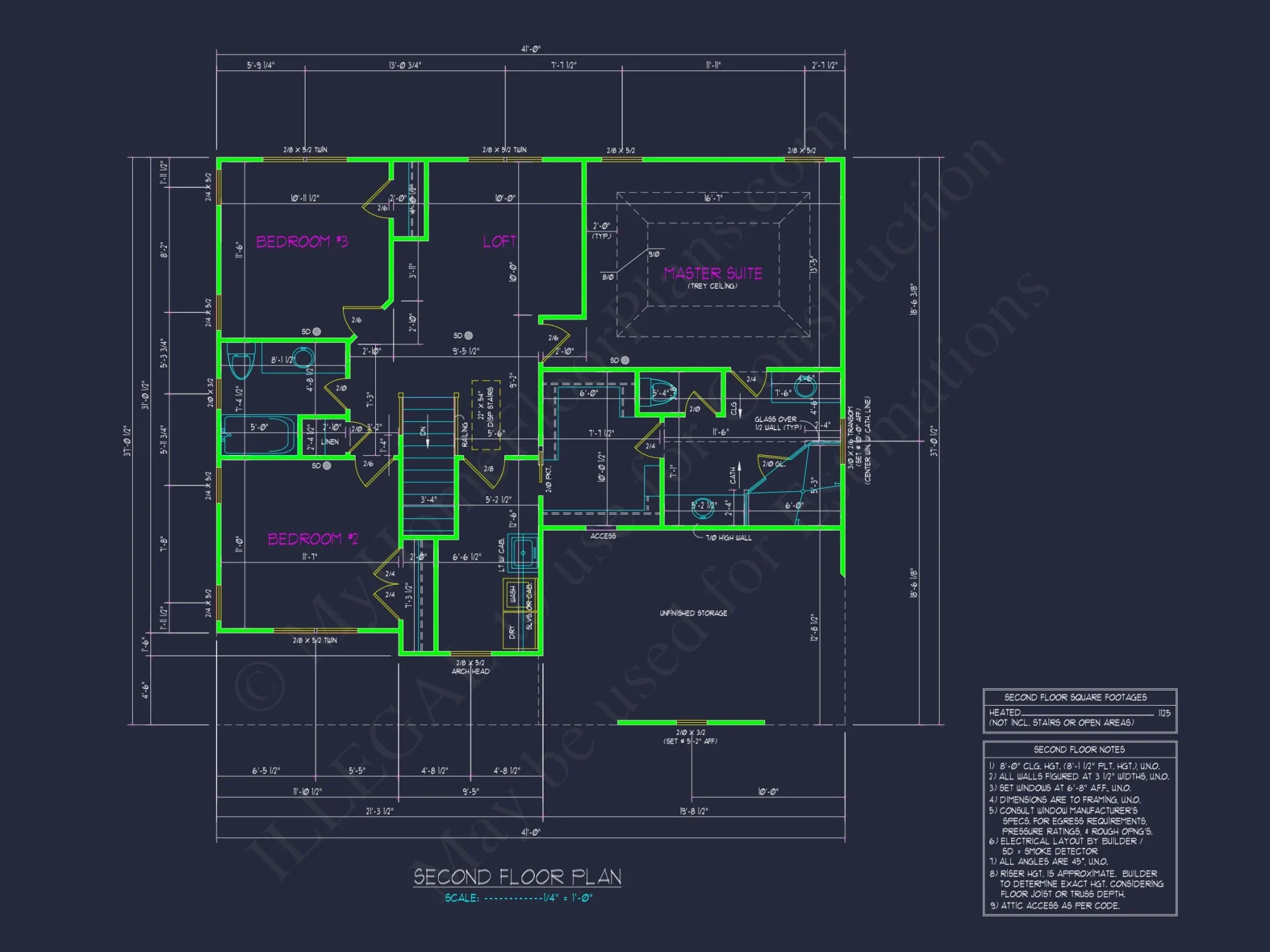 2-Story house Design Blueprint with 3-Bedroom Floor Plans