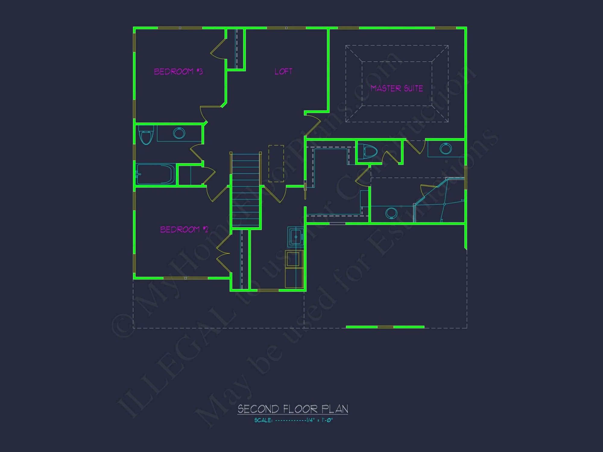 2-Story house Design Blueprint with 3-Bedroom Floor Plans