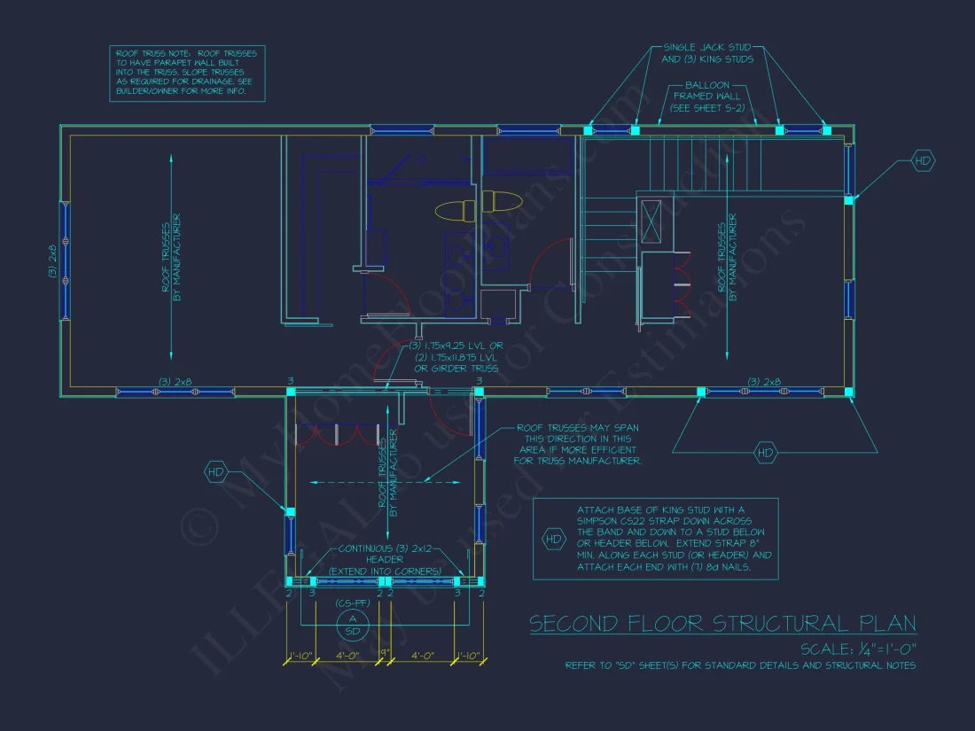 Contemporary house Floor Plan with Open Layout & CAD Designs