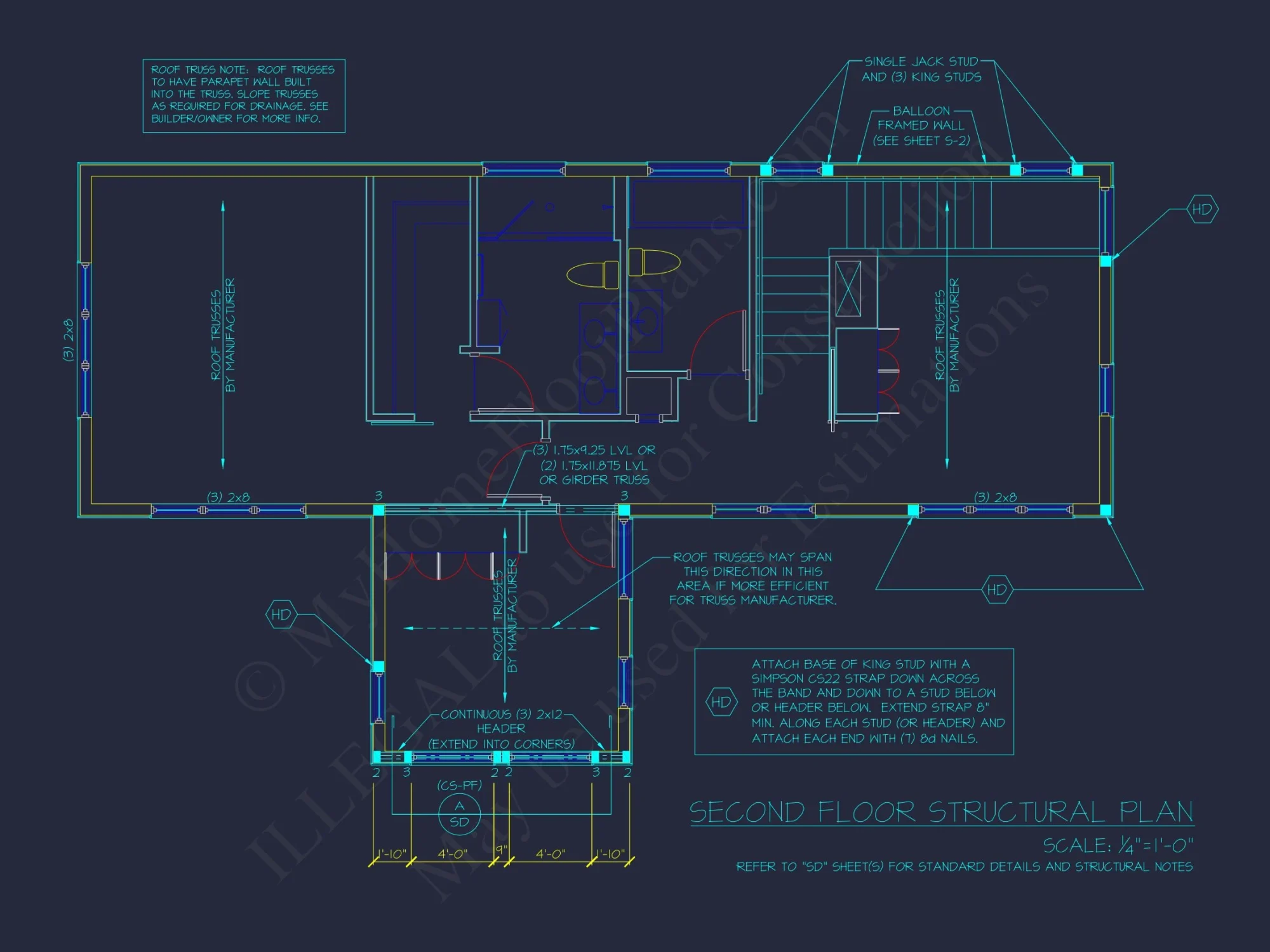 Contemporary house Floor Plan with Open Layout & CAD Designs
