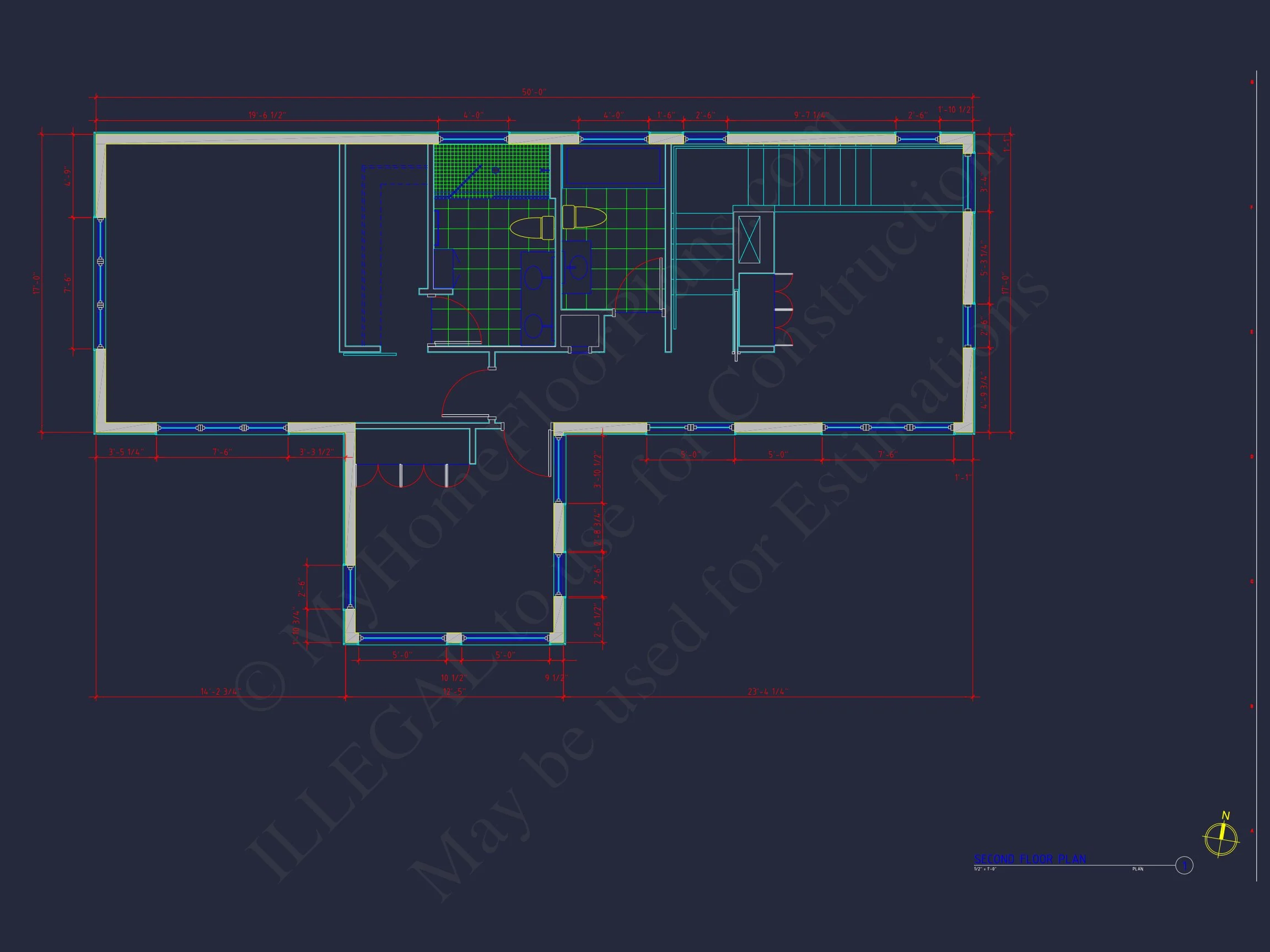 Contemporary house Floor Plan with Open Layout & CAD Designs