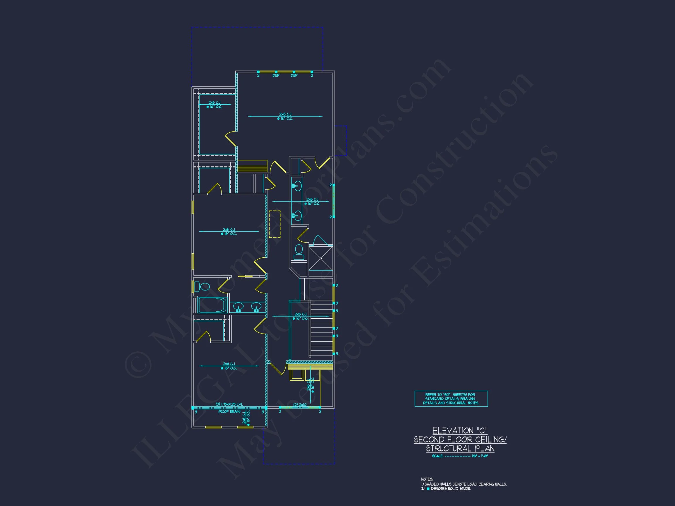 Traditional Craftsman house Plan with Detailed CAD Floor Designs