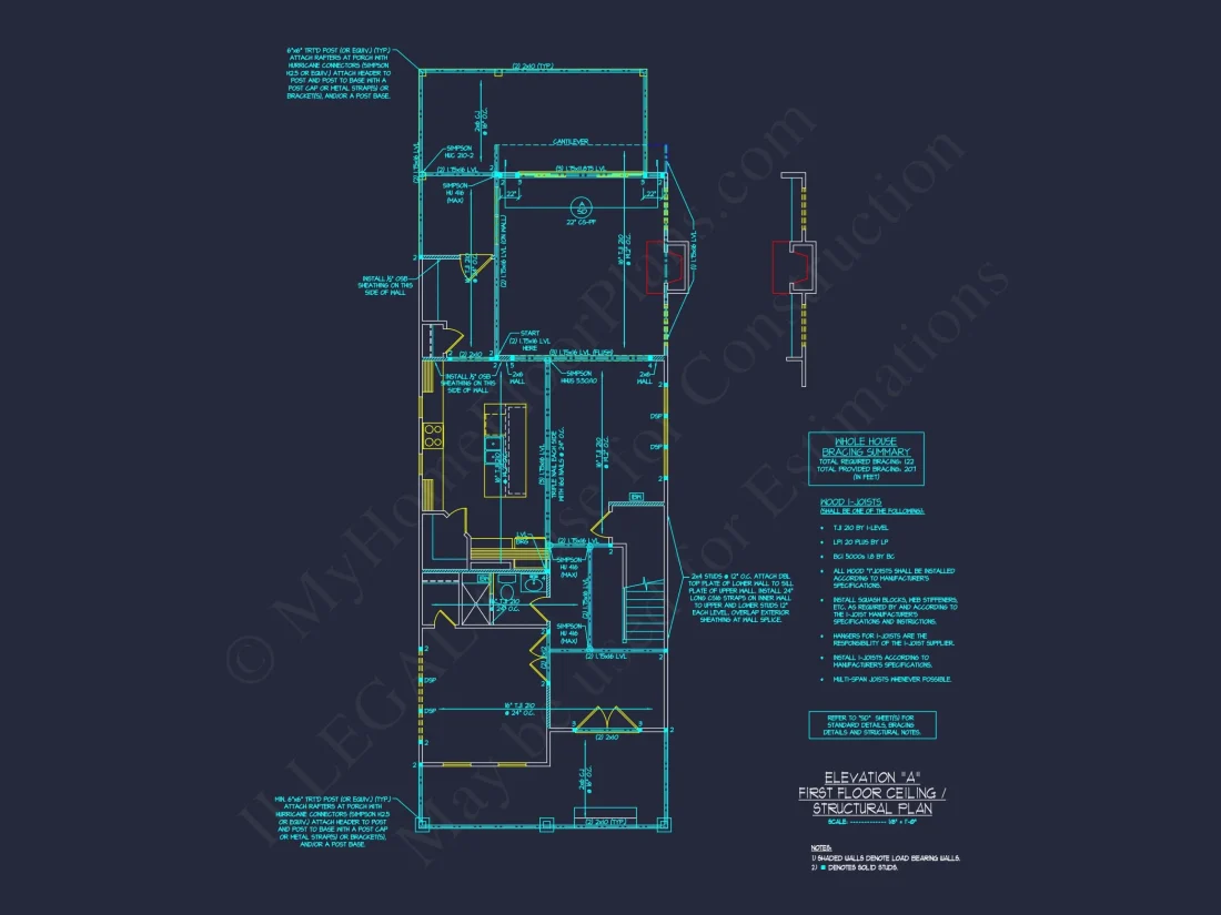 Traditional Craftsman house Plan with Detailed CAD Floor Designs