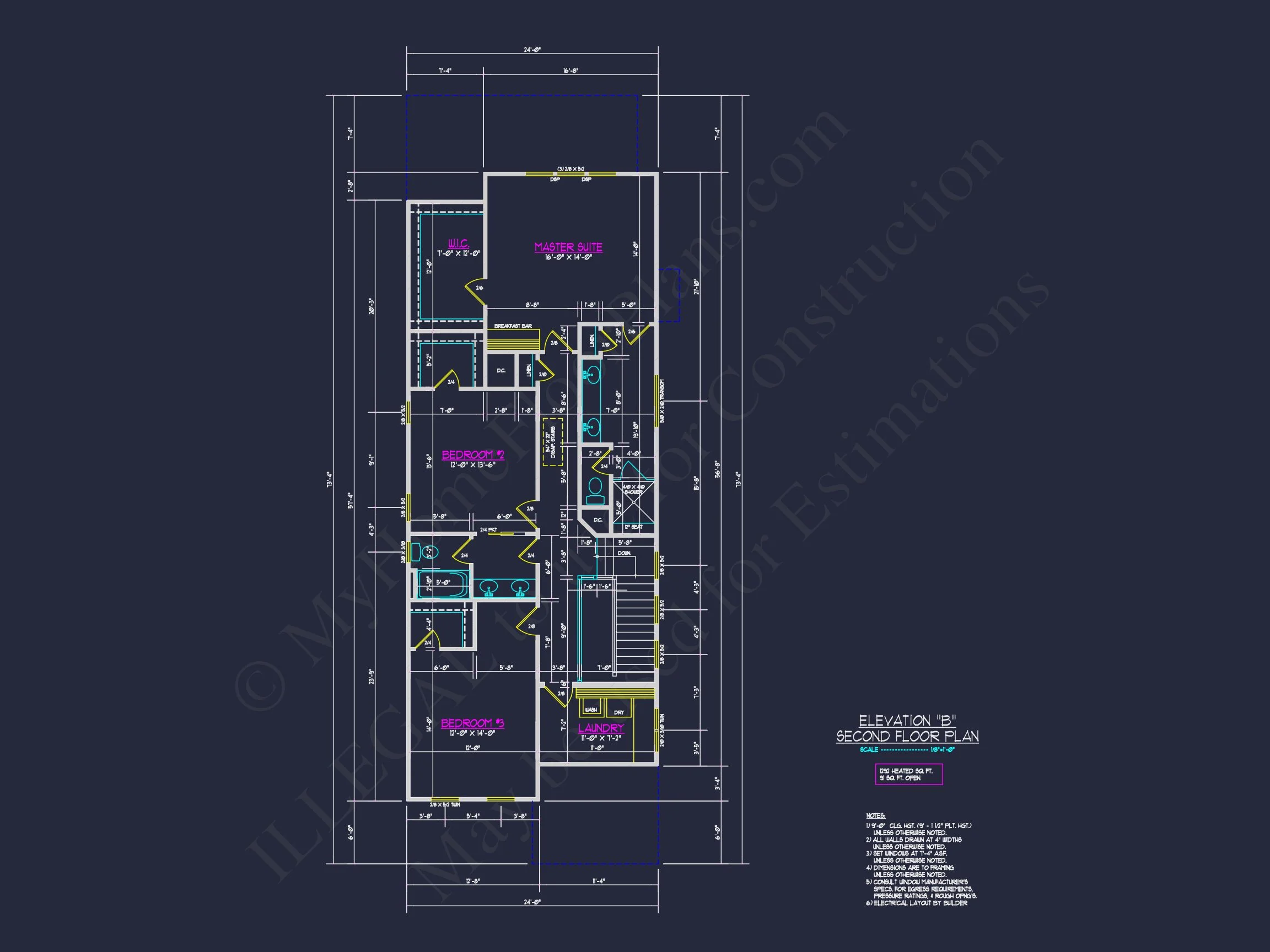 Traditional Craftsman house Plan with Detailed CAD Floor Designs