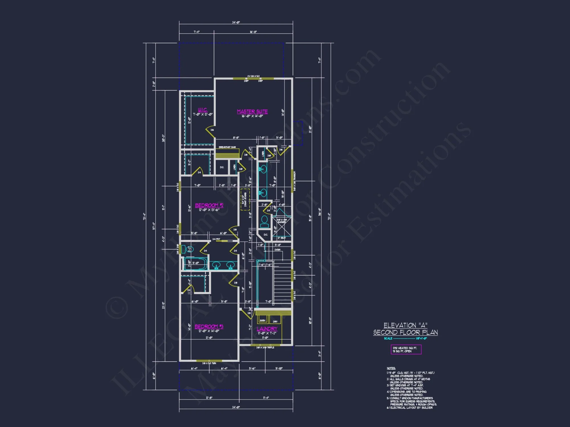 Traditional Craftsman house Plan with Detailed CAD Floor Designs