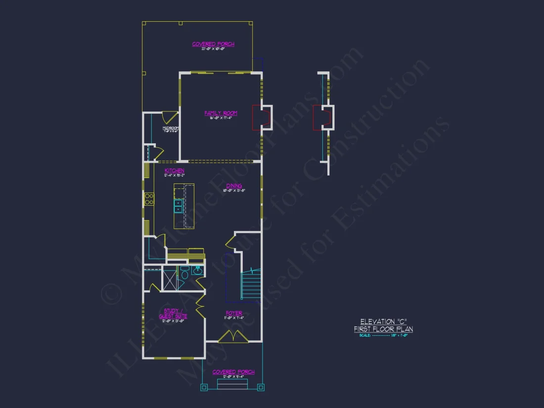 Traditional Craftsman house Plan with Detailed CAD Floor Designs
