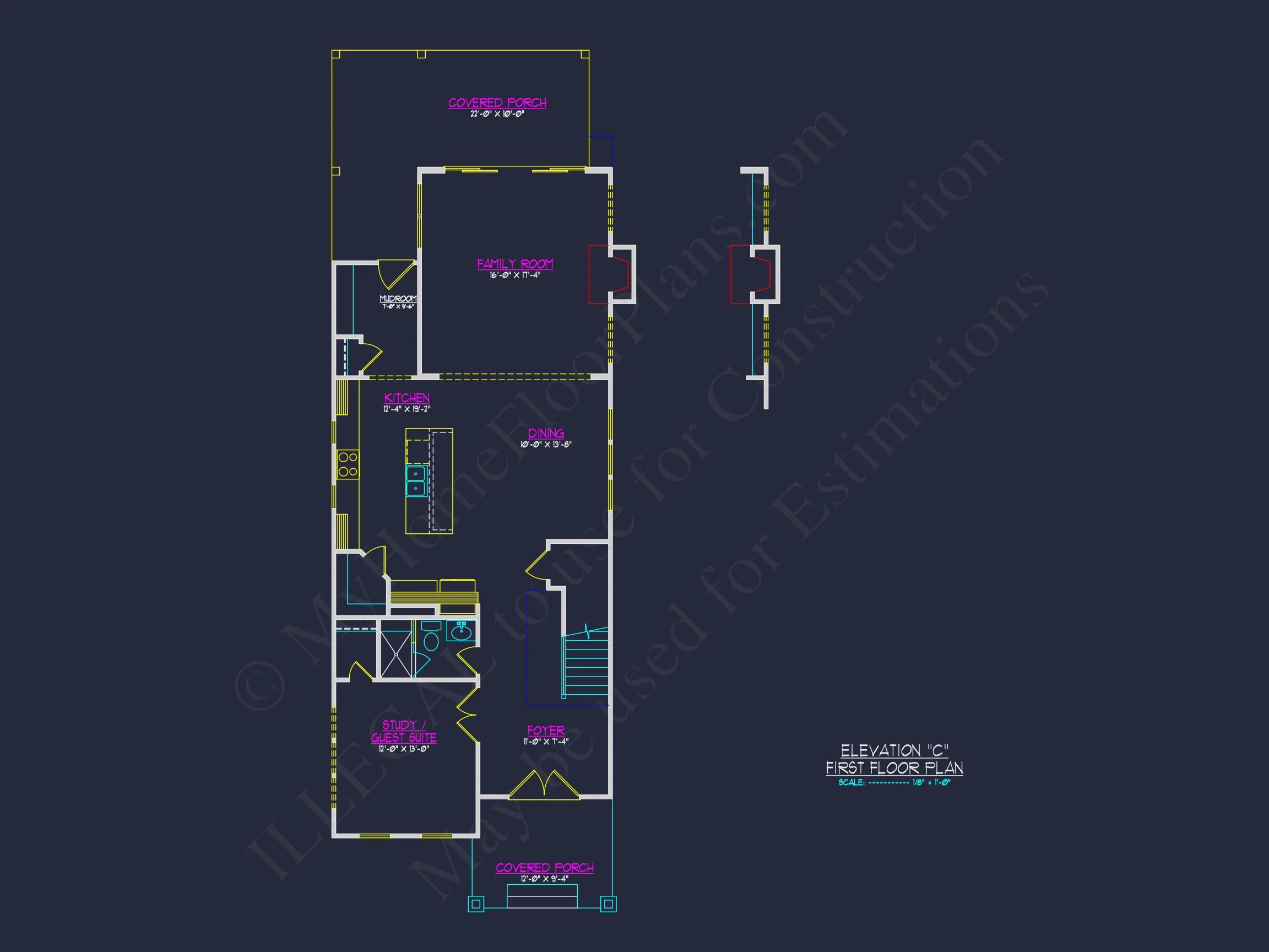 Traditional Craftsman house Plan with Detailed CAD Floor Designs