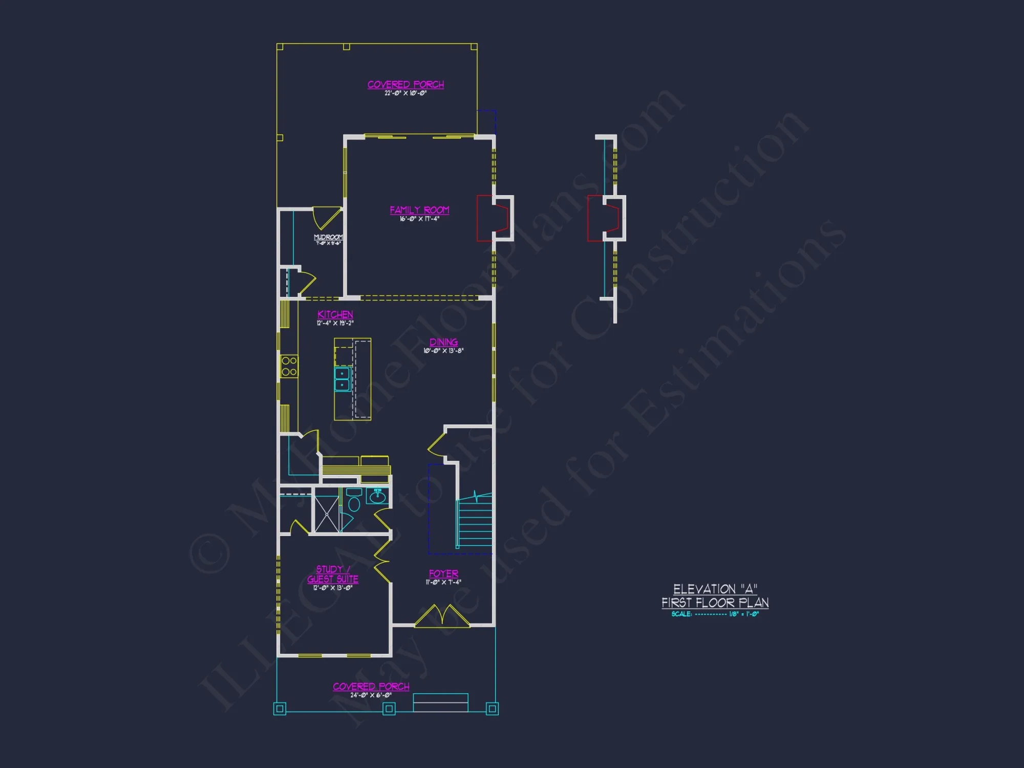 Traditional Craftsman house Plan with Detailed CAD Floor Designs