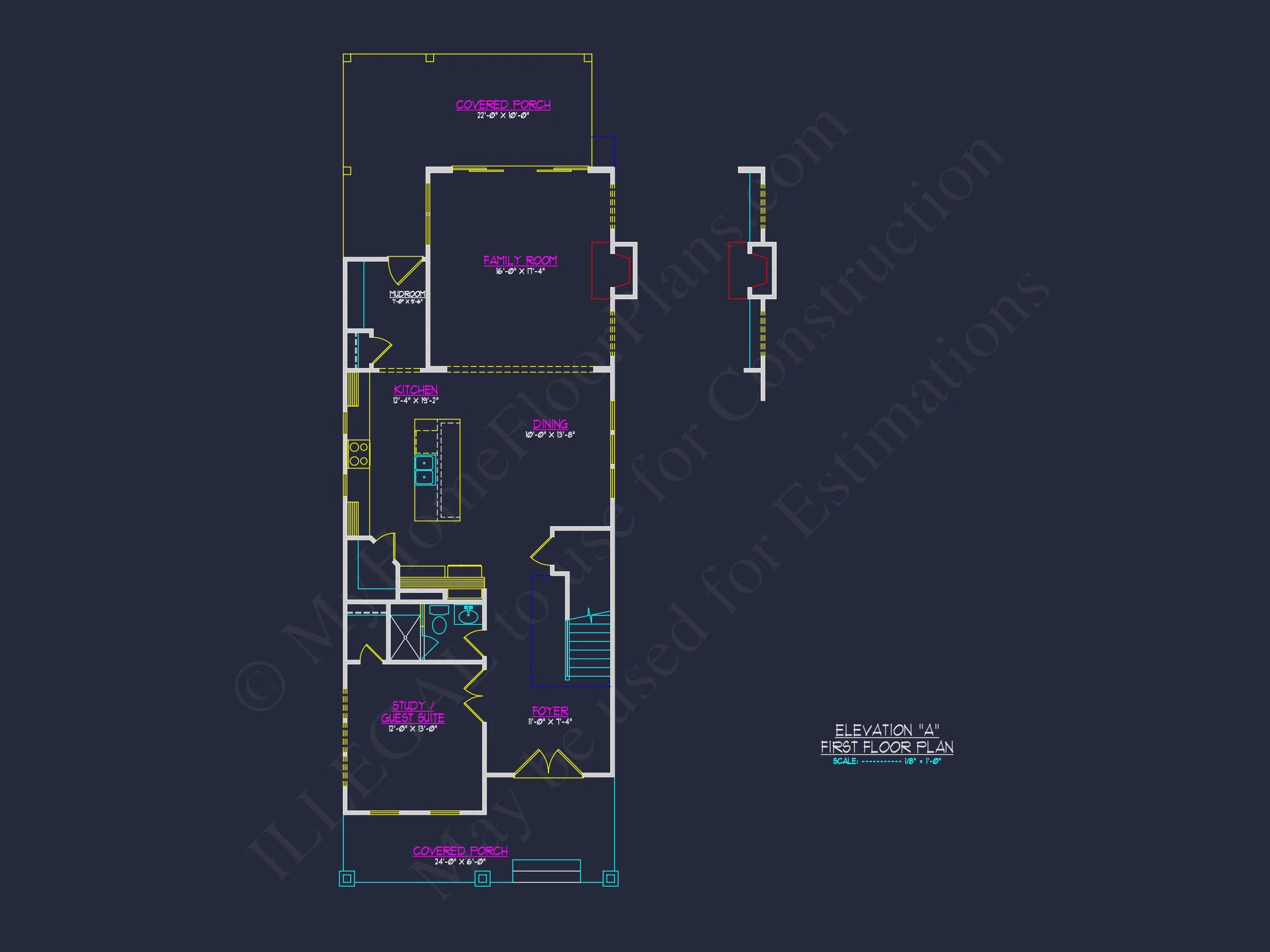 Traditional Craftsman house Plan with Detailed CAD Floor Designs