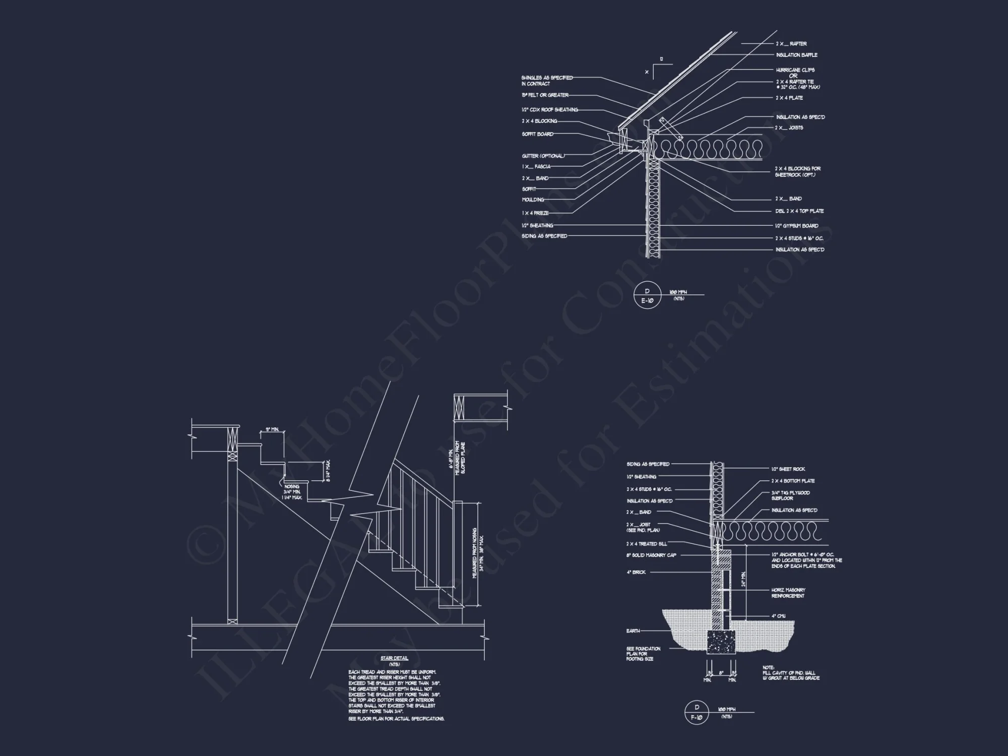 Traditional Craftsman house Plan with Detailed CAD Floor Designs
