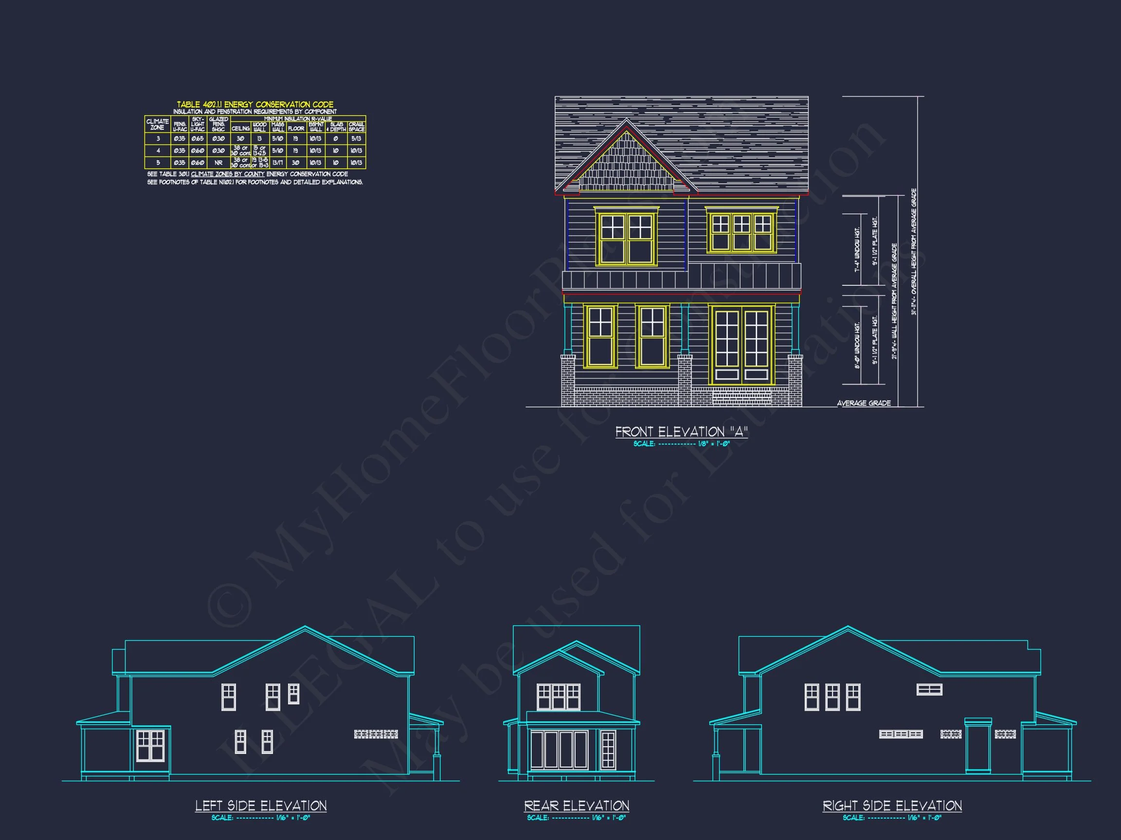 Traditional Craftsman house Plan with Detailed CAD Floor Designs
