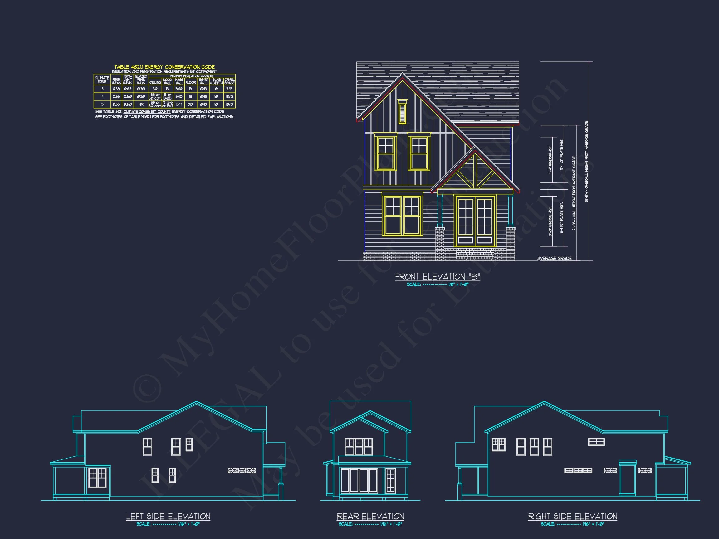 Traditional Craftsman house Plan with Detailed CAD Floor Designs