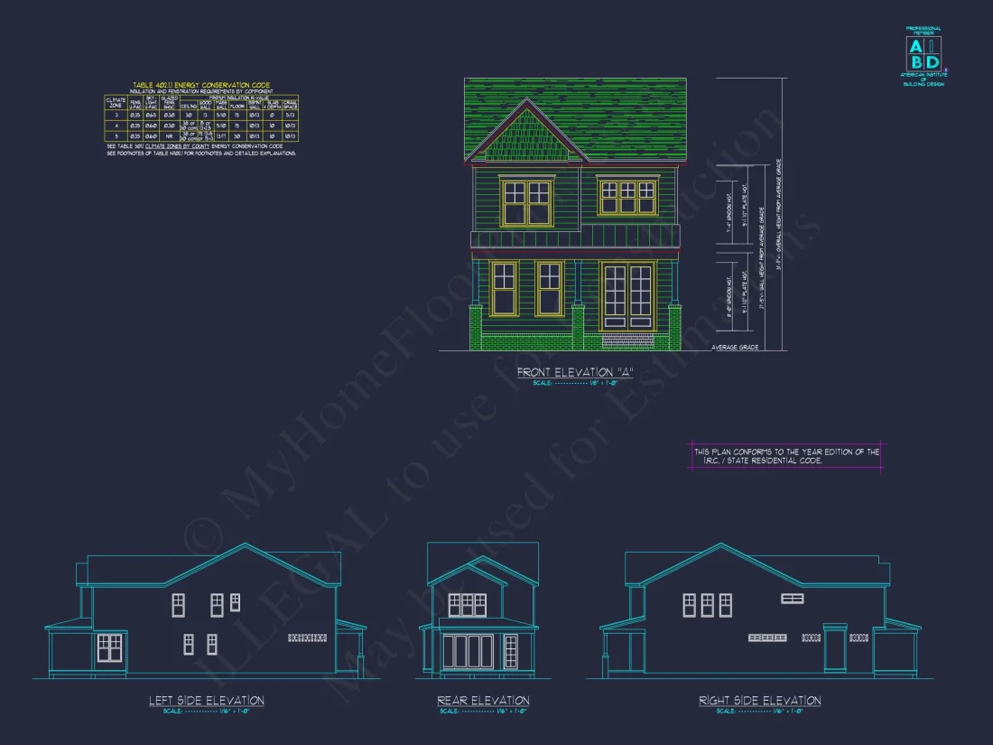 Traditional Craftsman house Plan with Detailed CAD Floor Designs