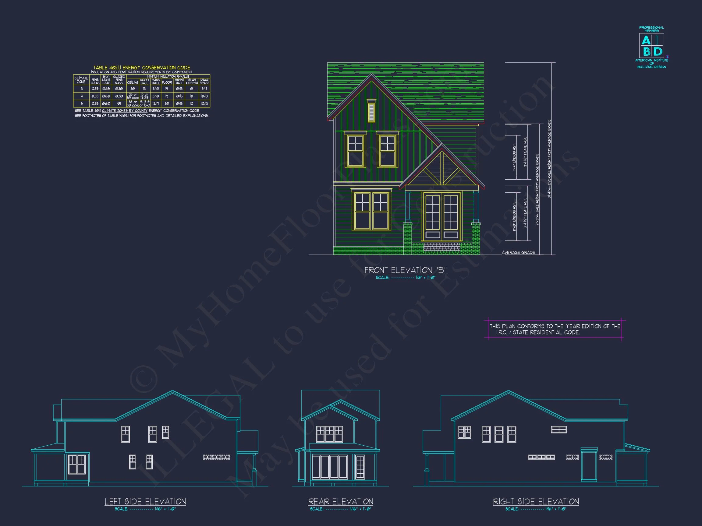 Traditional Craftsman house Plan with Detailed CAD Floor Designs