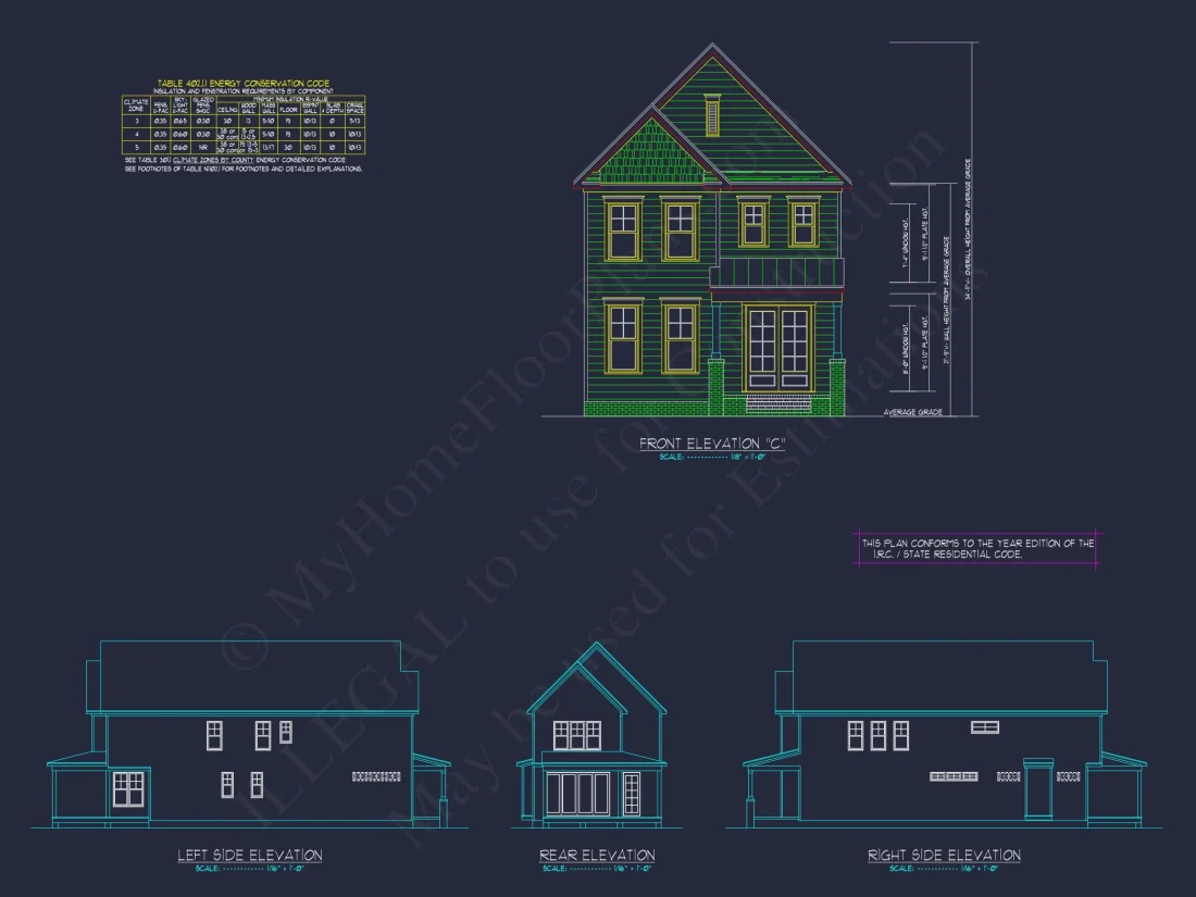 Traditional Craftsman house Plan with Detailed CAD Floor Designs