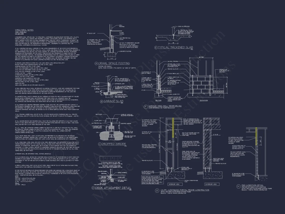 Colonial Farmhouse house Design with CAD Floor Plan Blueprints