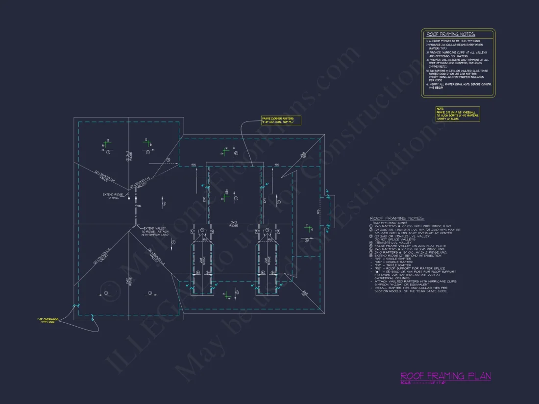Colonial Farmhouse house Design with CAD Floor Plan Blueprints