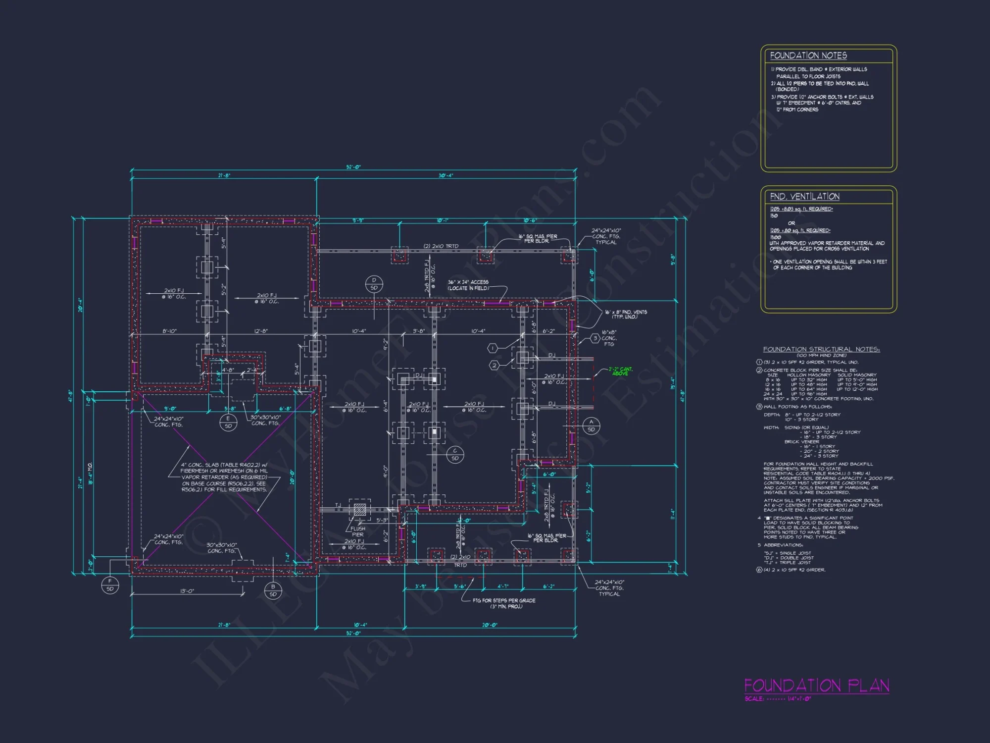 Colonial Farmhouse house Design with CAD Floor Plan Blueprints