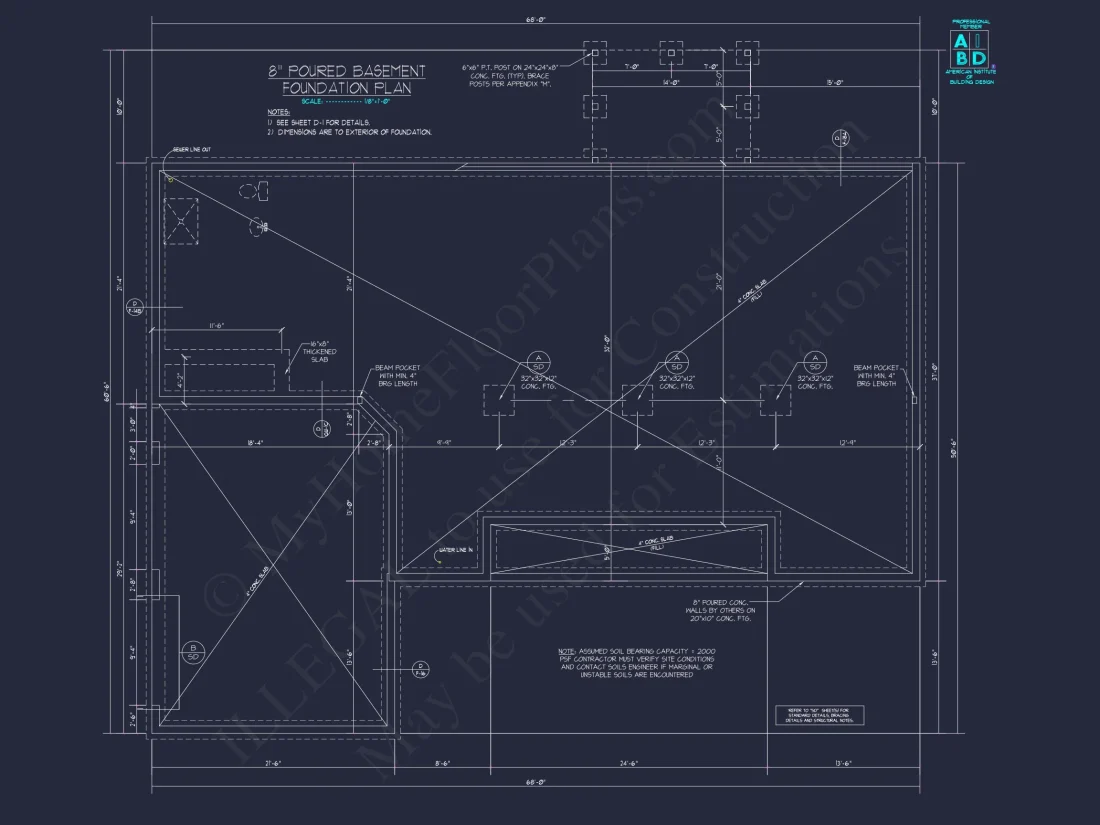 Modern house Plan with Open Floor Plan & CAD Designs
