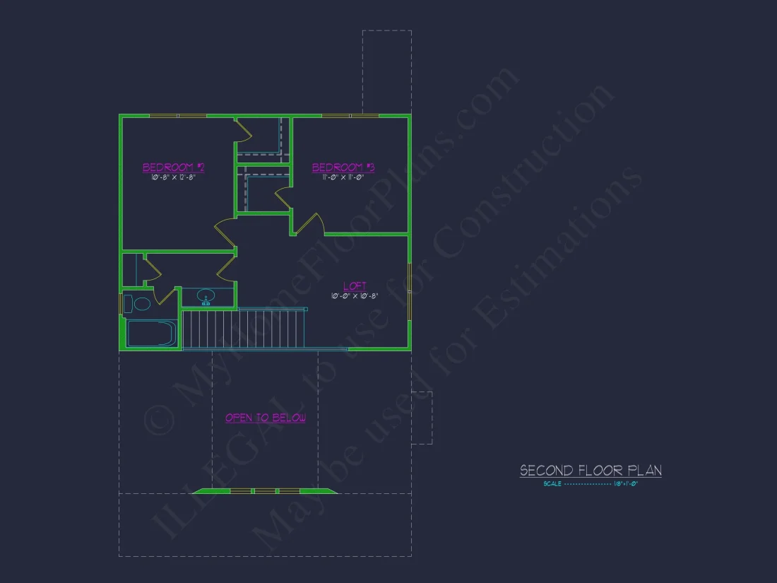 Charming house Floor Plan with Blueprint Designs & CAD Architecture