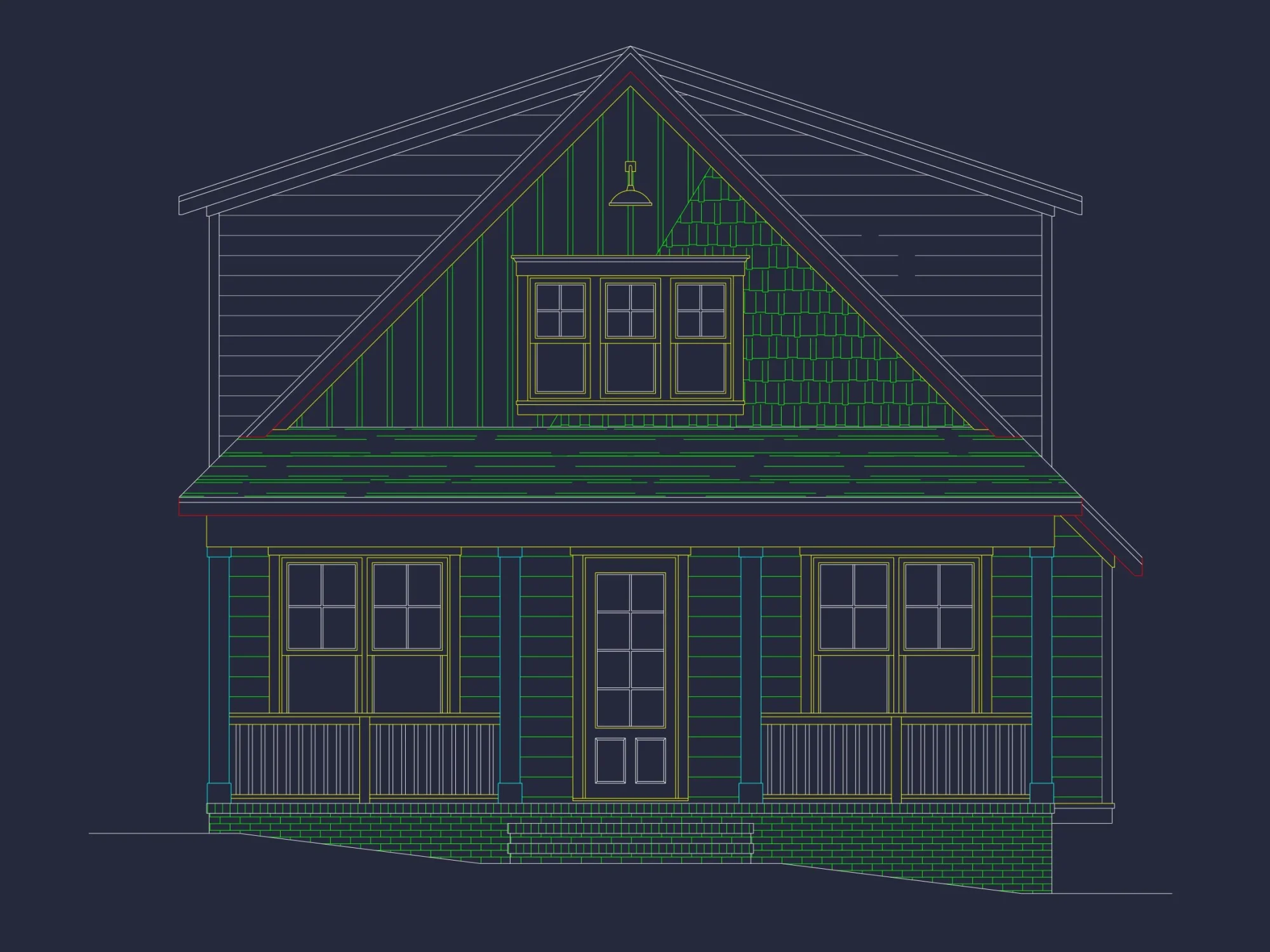 Charming house Floor Plan with Blueprint Designs & CAD Architecture