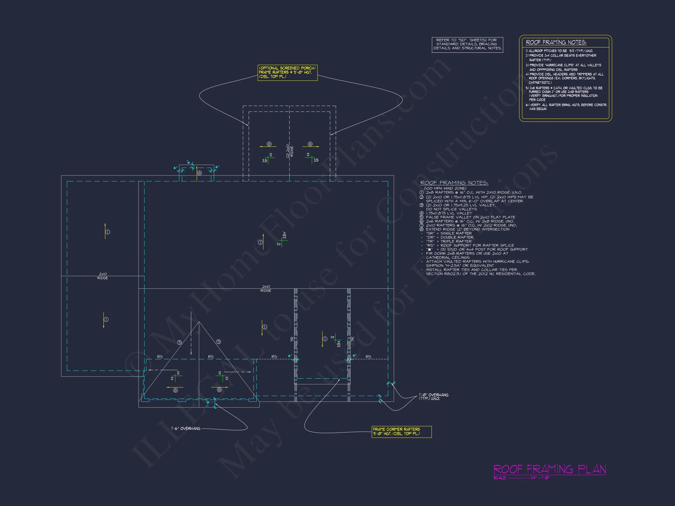 17-2146 HOUSE PLAN - Cottage Home Plan - 2-Bed, 2-Bath, 1,450 SF 13 Elegant house Floor Plan: 2-Story CAD Design with 4 Bedrooms