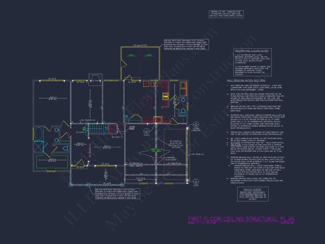 Elegant house Floor Plan: 2-Story CAD Design with 4 Bedrooms